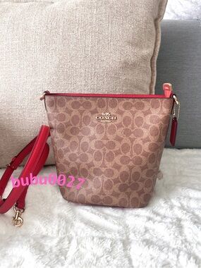 NWT❤️Coach Logan Duffle Bag Crossbody In Signature Canvas CCL33 Red Gift Summer